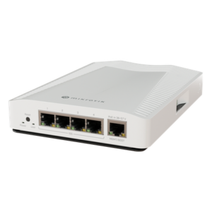 MIKROTIK CRS304-4XG-IN – Switch Ethernet / 4 puertos 10Gbps / 1 puerto 1Gbps / Montaje pared o Riel DIN / Sin ventilador