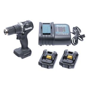 MAKITA DHP-487-YX-2B – Rotomartillo/Taladro Inalámbrico SIN CARBONES, Broquero de 1/2", 1,700 RPM, 18V⎓, Torque: 40 N.m C/2 Bat. (1.5Ah) y Cargador.