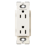 LUTRON ELECTRONICS SC3PSBIL – Contacto Dúplex de Pared / 15 A / 125 V / Conexión a Tierra / 3 Hilos / Color Biscuit