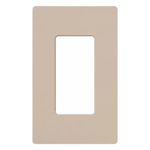 LUTRON ELECTRONICS SC1TP – Placa de Pared / 1 Espacio / Diseño sin Tornillos / Perfil 7.6 mm / Acabado Satinado Taupe / Compatible con Controles Designer