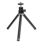 HIKVISION DS-U1530-B – Trípode para Cámara Web / Altura Ajustable 15 a 30 cm (5.9 a 11.8 in) / Tornillo 1/4" Universal / 3 Secciones Aluminio / Inclinación Ajustable
