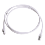 SIEMON ZM6A-S05-02B – Patch Cord Cat6A S/FTP / 1.5m (5ft) / Blindado 360° / CM/LS0H / Alta Densidad / Blanco
