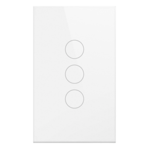 SMARTHOME BY EPCOM SHS413WWH – Interruptor Inteligente Wi-Fi / 3 Circuitos / 100V-250V / 2.4 GHz / Control por Voz / Panel de Vidrio Templado