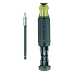 KLEIN TOOLS 32303 – Desarmador multipunto / Longitud ajustable / 14 en 1 / Barra de impacto removible / Cushion-grip