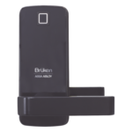 BRUKEN ASSA ABLOY BRK3551 – Cerrojo Electrónico con Manija / Lector de Huella y Tarjeta / Teclado Digital / 99 Usuarios / Puerta Vidrio 12 mm / 6 V (4 Baterías AA)