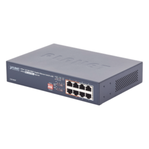 PLANET GSD-804P – Switch PoE no Administrable, 8 Puertos 10/100/1000 Mbps con 4 Puertos PoE 802.3af/at, Modo Extender Hasta 250 mts