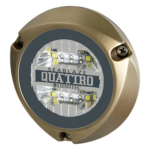 LUMITEC 101511 – Luz LED Marina Sumergible / 2000 Lúmenes / Blanco y Azul / IP68 / Bronce Naval / 10-24 VCD