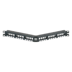PANDUIT NKPPA24FMY – Panel de Parcheo Modular Keystone / 24 Puertos / Angulado / 1UR / 19" (482.6 mm)