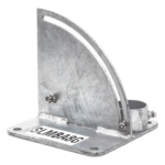 SLM-BA-8G – Base para Mástil / Ajuste de Ángulo 0° a 60° / Acero Galvanizado / Mástil 1