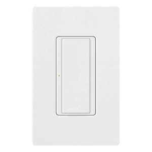 LUTRON ELECTRONICS MA-S8AM-WH-S – Interruptor electrónico on/off / 120 V~ 60 Hz / 8 A máx / iluminación y ventilador / multilocalización con hasta 9 accesorios MA-AS / Maestro / blanco