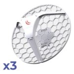 MIKROTIK RBLHG5KIT – Kit CPE/PtP / 5 GHz / 802.11a/n / Antena 24.5 dBi / 600 MHz / 316 mW / 25 dBm