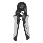 KLEIN TOOLS 34055 – Pinza Ponchadora / 10-22 AWG / Ponchado Cuadrado 360° / 7'' (17.8 cm) / Matrices Intercambiables