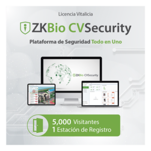 ZKTECO ZKCVVISP15K – Licencia de software / Gestión de 5,000 visitantes mensuales / 1 estación de registro / Compatible con PDS-3000 / Reemplazo ZKCVLICRE