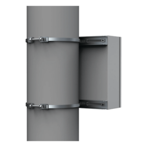 HOFFMAN EPF0800 – Kit de Fijación para Postes / Acero Galvanizado / Carga Máxima 900 N / Diámetro Poste 80-250 mm (3.15-9.84 in) / 2 Perfiles + Accesorios