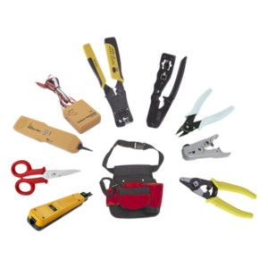 EPCOM POWERLINE KITINSTALN3 – Kit de Herramientas para Instalador de Redes / 9 Piezas / Pinza Pelacables con Probador / Ponchadora Pass Through / Rastreador de Cable / Bolsa 21x11.5x3.4 cm