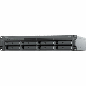 SYNOLOGY RS1226RP+ – Rack NAS 2U Redundante / 8 Bahías / AMD Ryzen V1500B 2.2 GHz / 2.5GbE / M.2 NVMe / Fuente Dual 550W