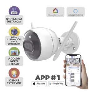 EZVIZ C3X – Cámara Bala IP / 2 Megapixel / Doble Lente 2.8 mm / 105° / Visión Nocturna a Color / IR 30 m (98.4 ft) / Wi-Fi 2.4 GHz / IP67 / Audio Bidireccional / Sirena y Luz Estroboscópica