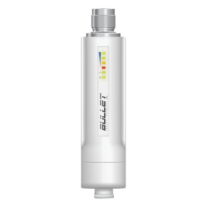 UBIQUITI BULLETM2-HP – Radio airMAX / 2.4 GHz / 100 Mbps / PoE 24V / -40°C a 80°C / 152x37x31 mm