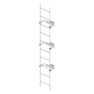 Trylon TRY-ST-LAD-3M-112 – Escalera Externa Sólida / 3 m (10') / Secciones 1-12 / 3 Herrajes Sujetadores / Galvanizada en Caliente