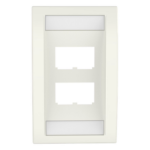 PANDUIT CFPE4IWY – Placa de Pared Vertical / 4 Puertos Mini-Com / 69.8 x 114.3 mm / 2.75 x 4.5 pulg / Blanco Mate