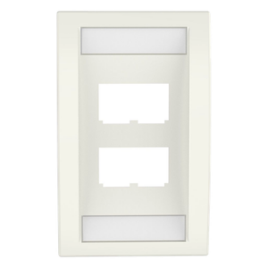 PANDUIT CFPE4IWY – Placa de Pared Vertical / 4 Puertos Mini-Com / 69.8 x 114.3 mm / 2.75 x 4.5 pulg / Blanco Mate