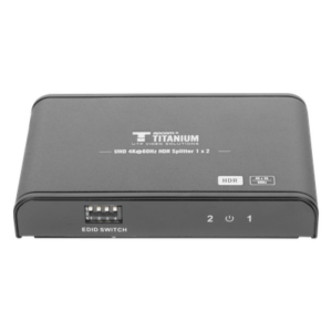 EPCOM TITANIUM TT312HDR-V2.0 – Divisor (Splitter) HDMI 4K de 1 Entrada a 2 Salidas (Simultaneas) / Soporta 4K×2K / Ajuste de resoluciones EDID / HDR / HDMI 2.0 / HDCP 2.2 / Soporta formatos de Audio Dolby Digital / Longitud del cable de entrada y salida ≤10m.