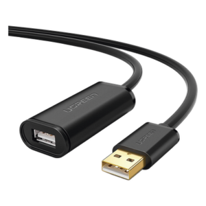 UGREEN 10326 – Cable de Extensión Activo USB 2.0 / 30 m (98.4 ft) / Macho-Hembra / Amplificador FE1.1S / 480 Mbps / Blindaje Triple