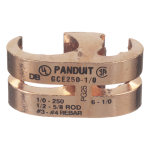PANDUIT GCE1/0-1/0-L – Conector de Conexión a Tierra tipo E / Cobre 6 AWG SOL a 1/0 AWG STR (16–50 mm²) / Diseño Multiconductor / UL467 y CSA / IEEE 837-2002