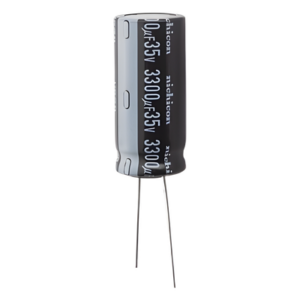 SYSCOM 647-UVR1V332MHD – Capacitor Electrolítico de Aluminio / 3300 µF / 35V / ±20% / 16x35.5 mm (0.63x1.40 in)