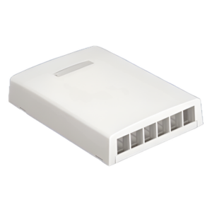 PANDUIT NK6BXWH-AY – Caja de montaje en superficie / 6 módulos Keystone / 6 puertos / Color blanco / Cumple RoHS