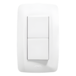 JWJ JTL-B72-05 – Apagador Duplex / 10 A / 127 V CA / 60 Hz / 11.8 x 7.8 x 3 cm / 4.65 x 3.07 x 1.18 in / Blanco