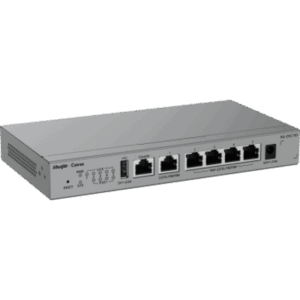 RUIJIE RG-CNC105 – Controlador de Red (CNC) / Todo en Uno AC-Router-Switch PoE / 5 Puertos 2.5G / 4 Puertos PoE+ / Gestión de 32 APs / Capacidad de Reenvío 2 Gbps / Gestión Cloud / Línea Cybrey