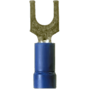 PANDUIT PV14-8F-C – Terminal tipo espada / Calibre 14-16 AWG / Tornillo #8 / Vinilo azul / 0.45 in (11.4 mm)