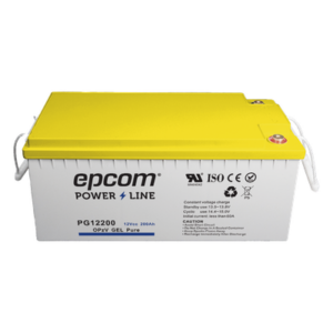 EPCOM POWERLINE PG12200 – Batería Estacionaria de Gel / 12 V / 200 Ah / Ciclo Profundo / Vida Útil 20+ Años / Descarga Máxima 500 A / Sellada Libre de Mantenimiento