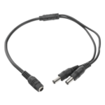 SYSCOM JRF51 – Cable Splitter DC / 5.5x2.1 mm Hembra a 2 Macho / 22 AWG / 24 AWG / 5A a 12 VCC / 19 cm