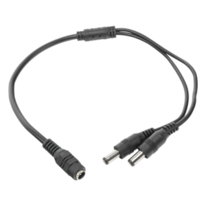 SYSCOM JRF51 – Cable Splitter DC / 5.5x2.1 mm Hembra a 2 Macho / 22 AWG / 24 AWG / 5A a 12 VCC / 19 cm