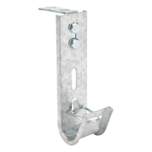 CHAROFIL CH-J25-EZ – Soporte J-Hook para Cableado Estructurado / Capacidad 7 Cables Cat6 / Acero al Carbón / Montaje Pared y Techo / Interior