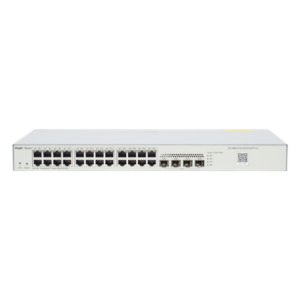 RUIJIE RG-NBS3100-24GT4SFP-V2 – Switch Administrable L2 / 24 Puertos Gigabit / 4 SFP 1G / 56 Gbps / Sin Ventilador / Protección 6 kV