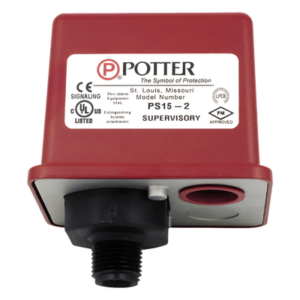 POTTER PS252 – Supervisor de Presión / Doble Contacto SPDT / Ajustable 10 a 60 PSI / NFPA 72 / Sin Herramientas
