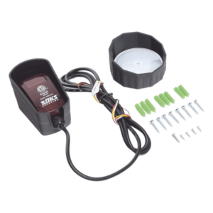 DKS DOORKING 8080-057 – Fotocelda Reflectiva / Alcance 10 m (33 ft) / 12-30 VDC / Contactos NC-NO / Montaje Vertical
