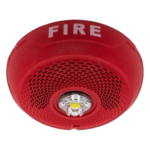SYSTEM SENSOR SPSCRLED – Bocina con Lámpara Estroboscópica LED / Montaje en Techo / Lente Rojo / Candela Seleccionable / 25-70.7 VRMS / 1/4-2 W