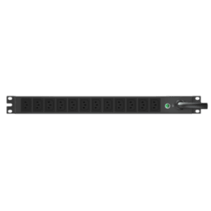 PANDUIT E12D13M – PDU ES2P Monitoreable (MI) para Distribución de Energía, Enchufe de Entrada NEMA L6-20P, Con 12 Salidas C13, Horizontal 19in, 120 Vca, 20 Amp, 1 UR