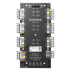 SUPREMA OM120 – Módulo de Control de Elevadores / 12 Relés de Salida / Control hasta 192 Pisos / Comunicación RS-485 / 90 x 190 mm