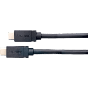 KRAMER C-U32/FF-3 – Cable USB-C a USB-C | USB 3.2 Gen-2 SuperSpeed+ | 10 Gbps | 4K@60 Video | 100W Power Delivery | K-Lock Integrado | Triple Blindaje | Longitud 0.9 m (3 ft)