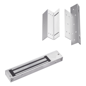 ACCESSPRO MAG600NLEDK – Kit de Control de Acceso / Chapa Magnética 280 kg (600 lbs) / Brackets Ajustables L y Z / LED Indicador de Estado / Aluminio Reforzado