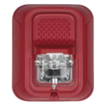 HONEYWELL SPSRLP – Bocina con Estrobo para Pared / 7 Niveles de Candela Seleccionables / 25.0 o 70.7 VRMS / 400-4,000 Hz / UL 1480 y UL 1971 / Carcasa Roja Sin Impresión