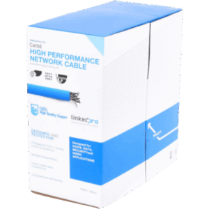 LINKEDPRO BY EPCOM PRO-CAT-6-LITE-V2 – Cable de Red UTP / Cat6 / 24 AWG / 305 m (1000 ft) / 100% Cobre / 250 MHz / CM / Interior / Azul