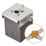 APLICACIONES TECNOLOGICAS ATW40/W40/TH – Conector Tipo T de Latón / Cable 50-70 mm² (1/0-2/0 AWG) / 164-230 pies de alcance equivalente / Alta Conductividad / Resistente a Corrosión / Unión Molecular Exotérmica