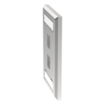 PANDUIT NKF2S – Placa de Pared Vertical / 2 Puertos Keystone / Acero Inoxidable / Estilo Plano / Con Etiquetas