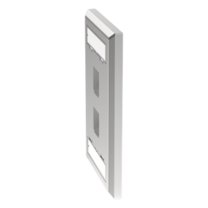 PANDUIT NKF2S – Placa de Pared Vertical / 2 Puertos Keystone / Acero Inoxidable / Estilo Plano / Con Etiquetas